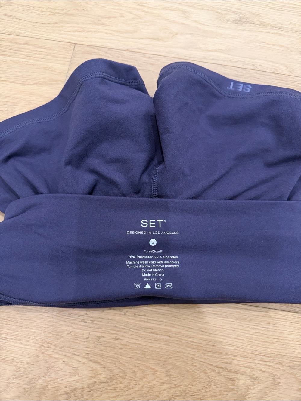 SET Active Deep Navy High-Waist Athletic Shorts - Picture 2 of 2